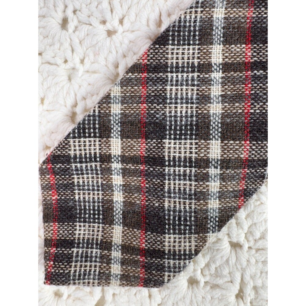 Vintage Austin Reed Men's Wool Tie Plaid Brown 3" x 58" EUC